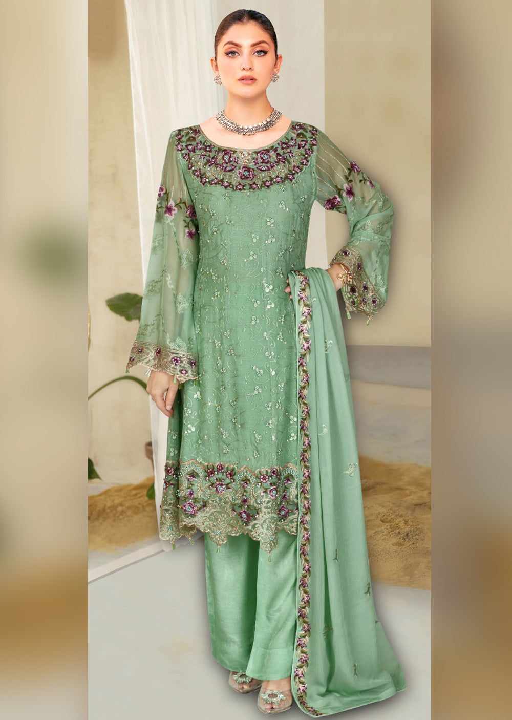 W-318-E - Readymade - Ramsha Suit 2024 - Memsaab Online