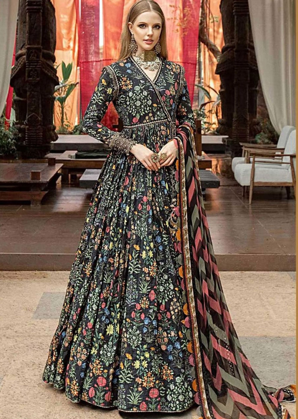 MDSS-06 - Unstitched Maria B Inspired Winter Dhanak Suit - Memsaab Online