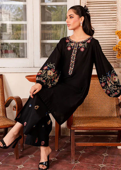 ANI105 Black readymade 2 Piece Cotton Suit - Memsaab Online