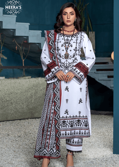 HSS-201 - Readymade - Luxury Embroidered Heeras Suit - Memsaab Online