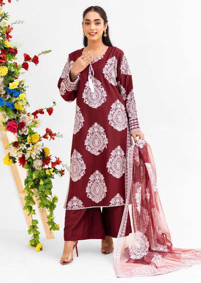 DLY-01 Readymade Red Linen Suit - Memsaab Online