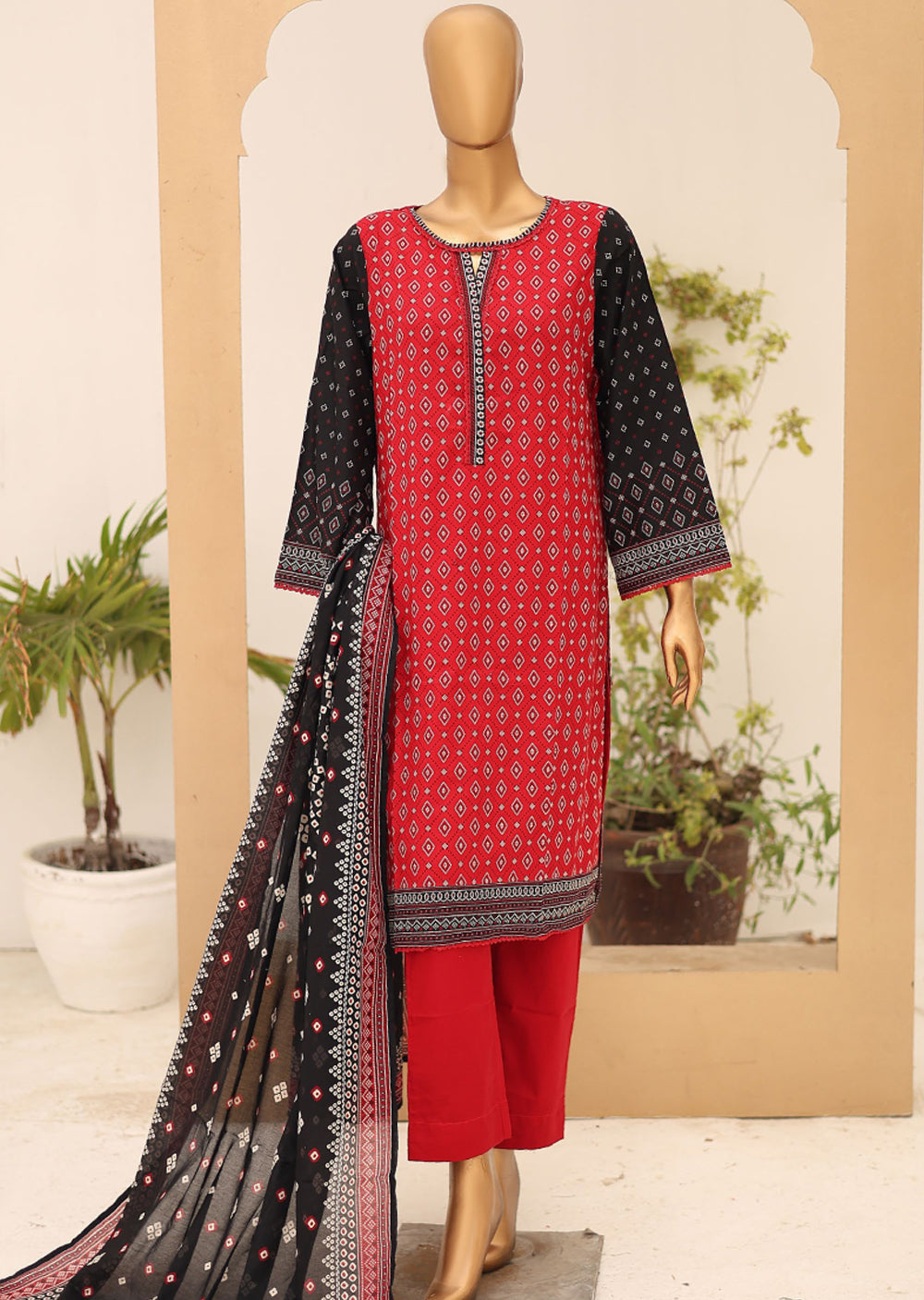 BNS-105 Bin Saeed Printed Cotton Lawn Suits 2024 - Memsaab Online