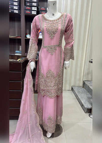 SHAZ9008 Chiffon Embroidered Mummy n Me Outfit - Memsaab Online