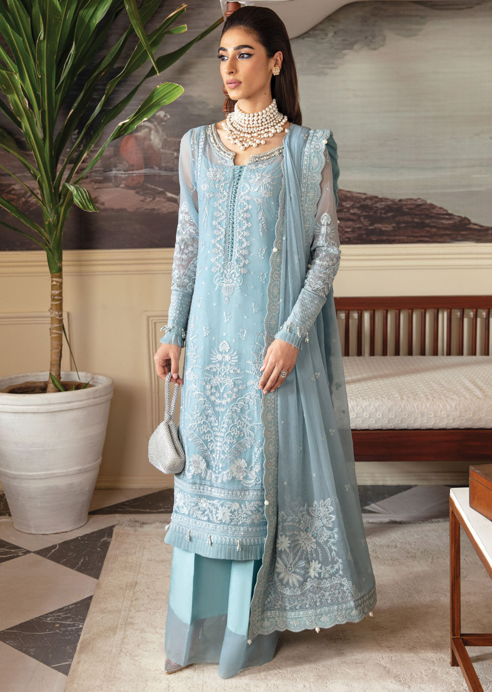 GLCC-05 - Calypso - Readymade - Gulaal Embroidered Chiffon Collection 2023 - Memsaab Online