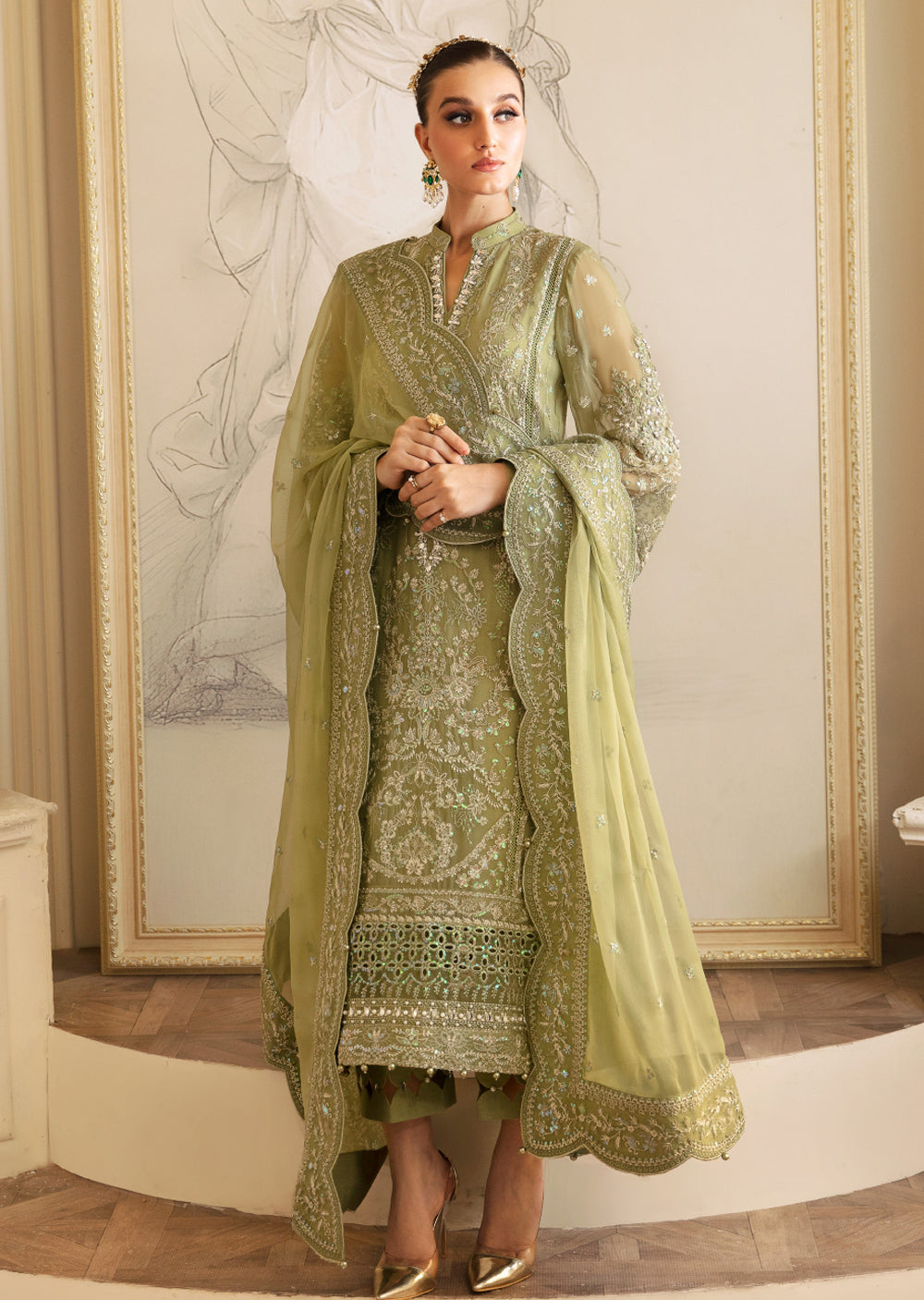 GLEC-05 - Almendra - Unstitched - Gulaal Embroidered Chiffon Collection 2024 - Memsaab Online