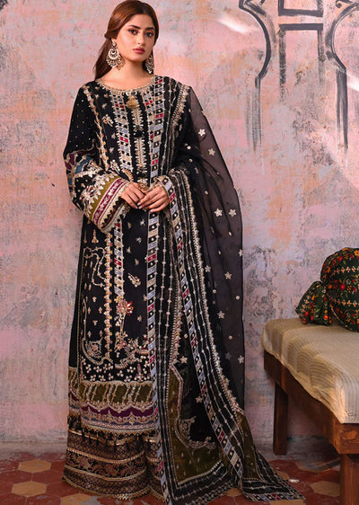 QSF-05 - Mahenoor - Unstitched - Sahiba Luxury Formals by Qalamkar 2023 - Memsaab Online