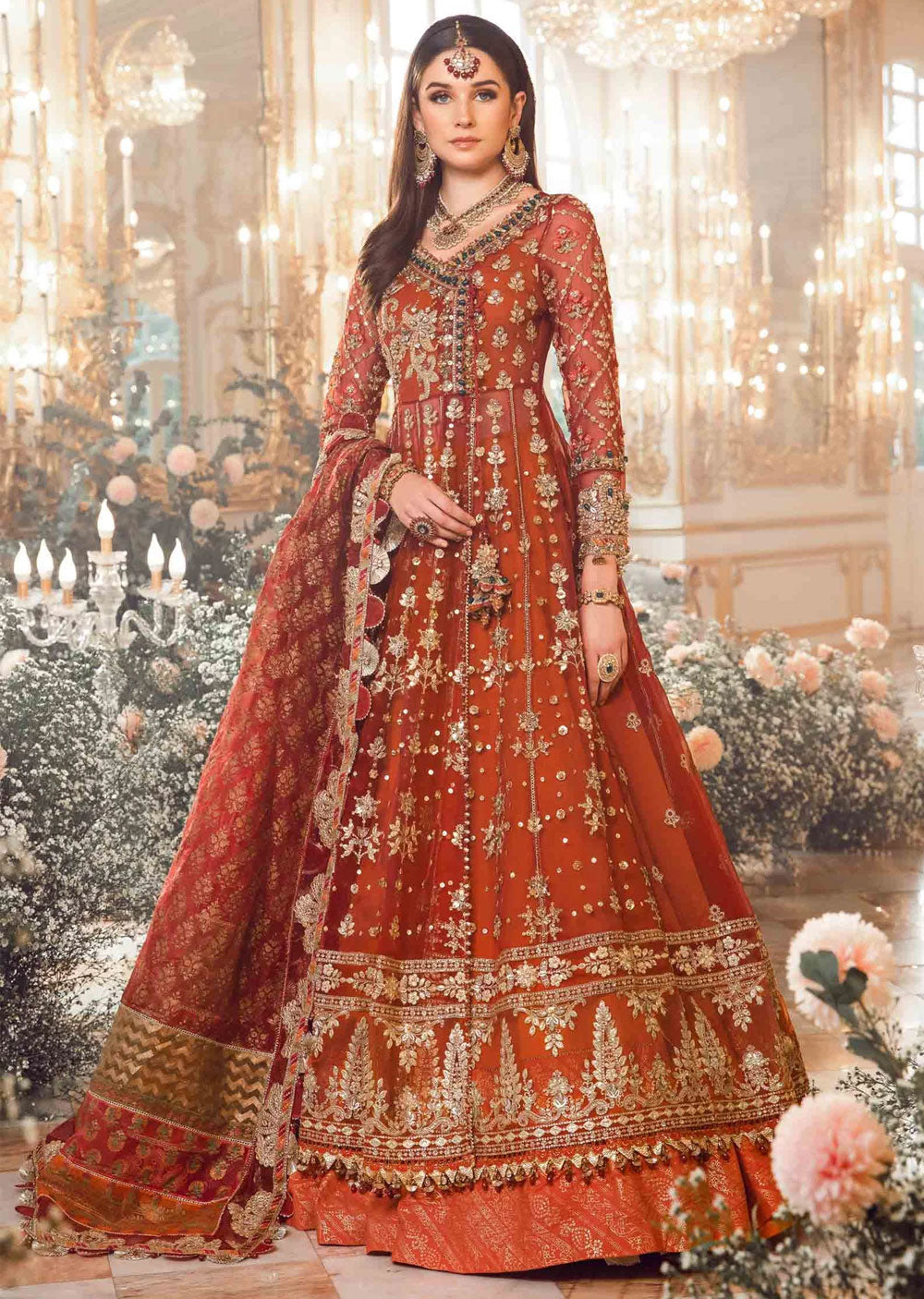 EMD-2705 - Unstitched - Maria B Embroidered Winter Collection 2023 - Memsaab Online