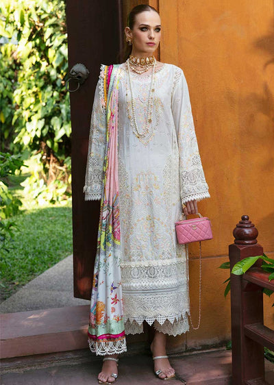 KM-05 - Daisy - Unstitched - Sareen Luxury Lawn Collection 2024 - Memsaab Online