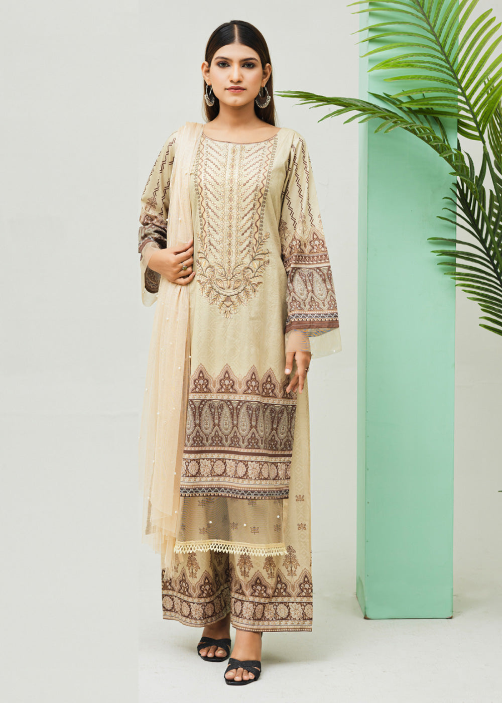 RTJ-05 - Readymade - Rangz Printed Lawn Suit 2025 - Memsaab Online