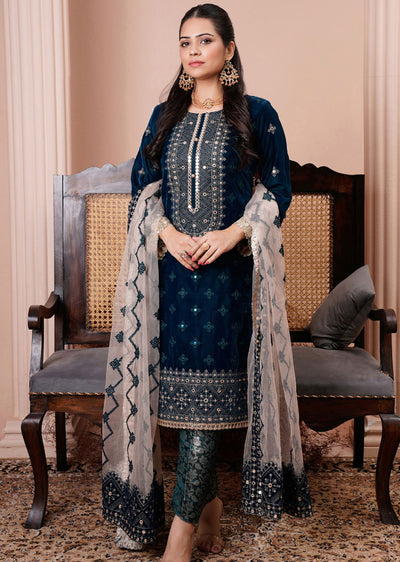 HN-05-R - Readymade - Hina Embroidered Collection 2023 - Memsaab Online