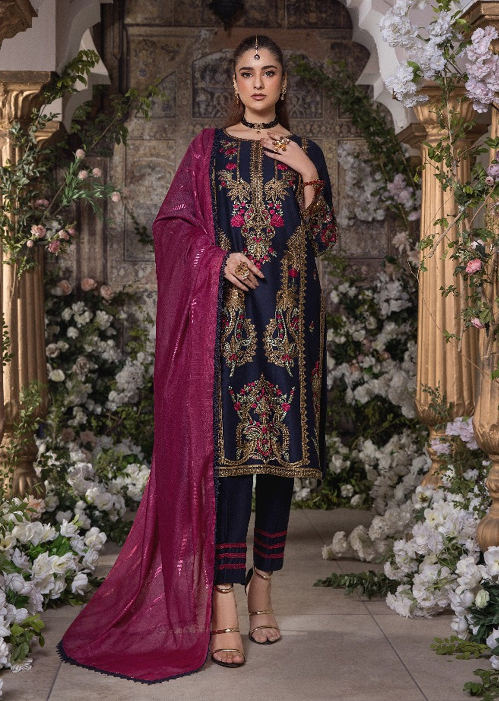 HSS-305 - Blue - Readymade - Heeras Suit 2025 - Memsaab Online