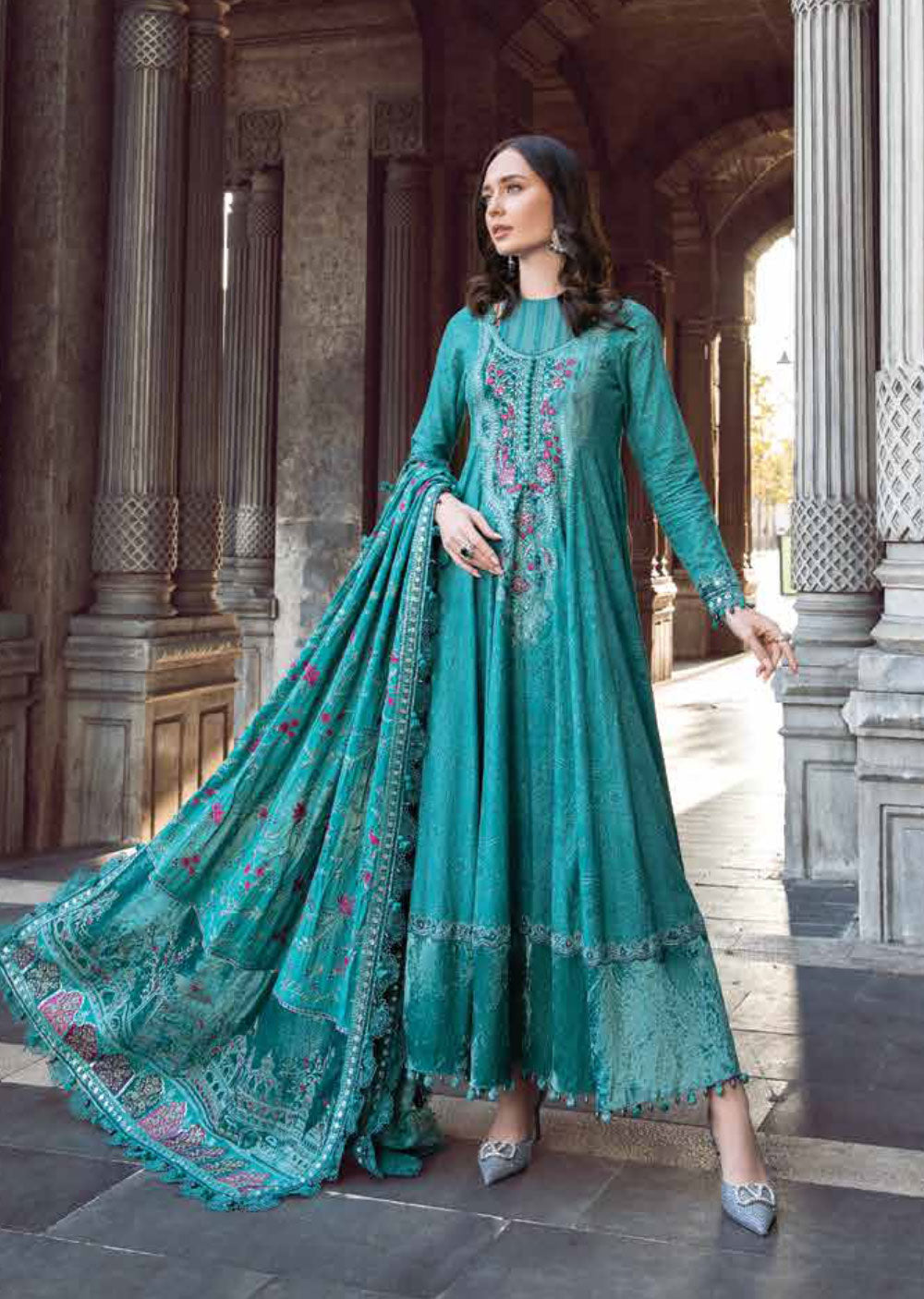 MRBL-05 - Unstitched - Maria B Linen Collection 2023 - Memsaab Online