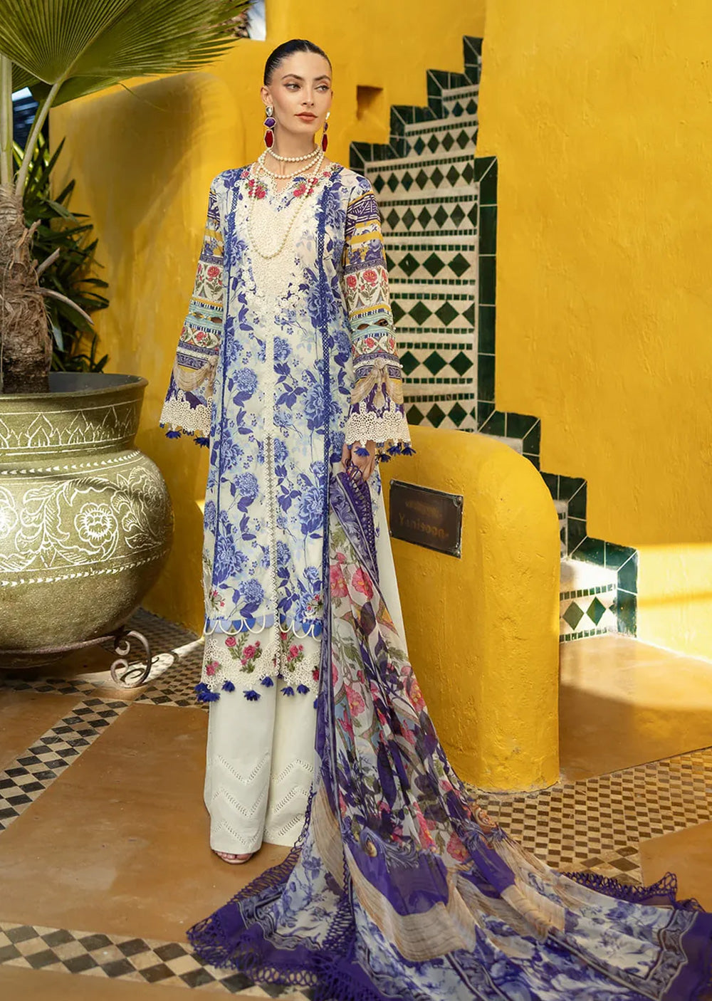 ELFH-05-B - Elaf Signature Embroidered Lawn Collection 2025 - Memsaab Online