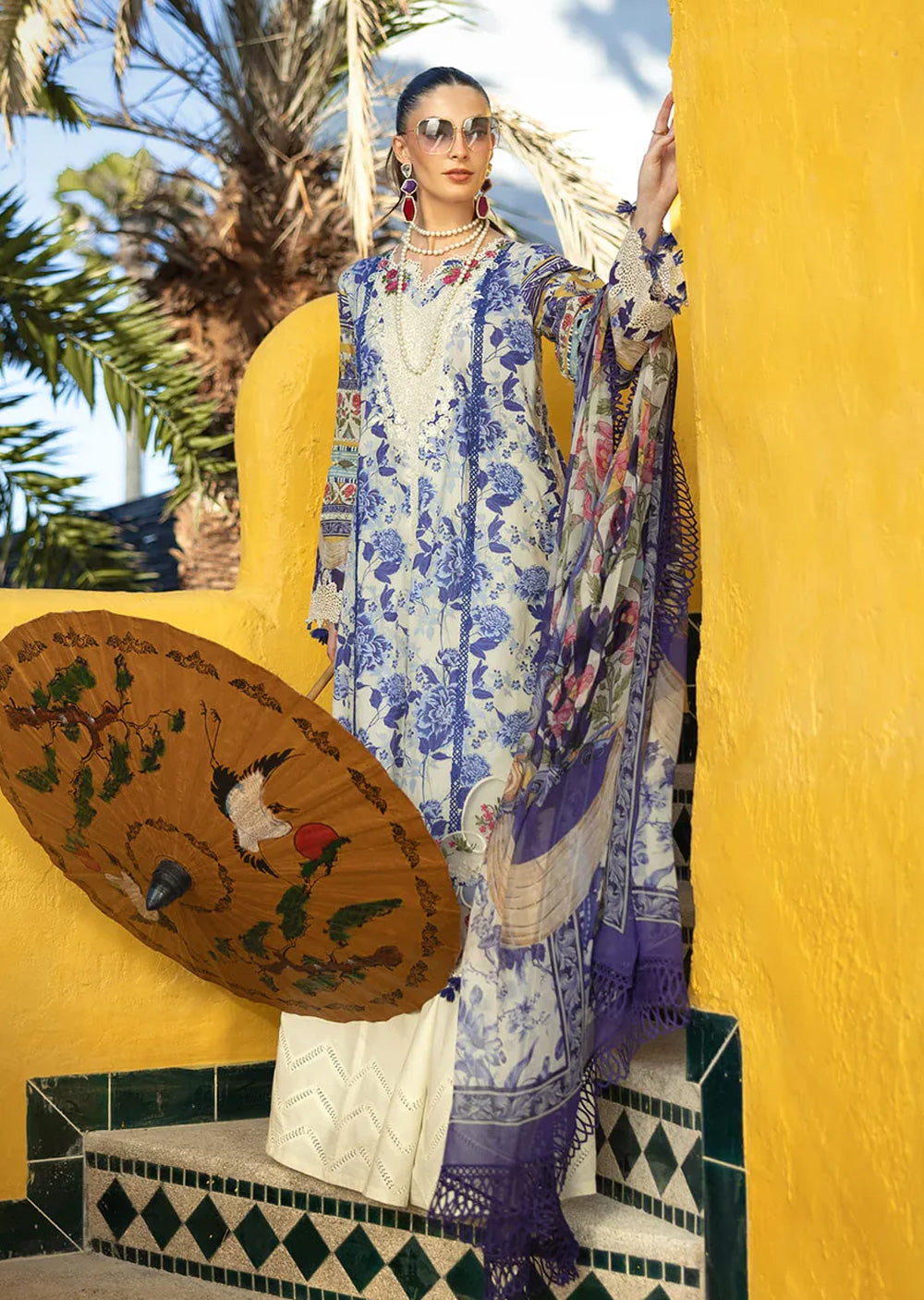 ELFH-05-B - Elaf Signature Embroidered Lawn Collection 2025 - Memsaab Online