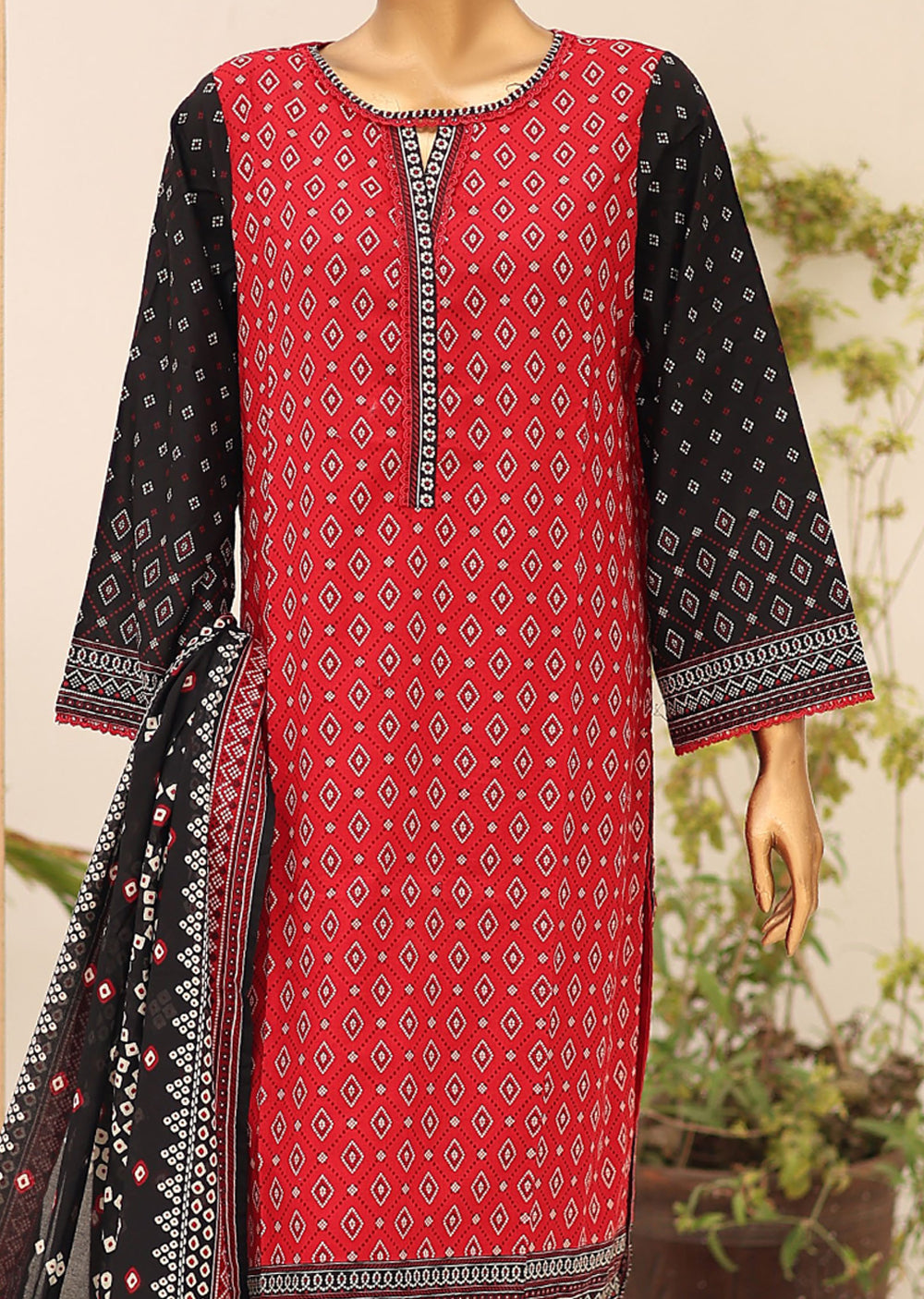 BNS-105 Bin Saeed Printed Cotton Lawn Suits 2024 - Memsaab Online