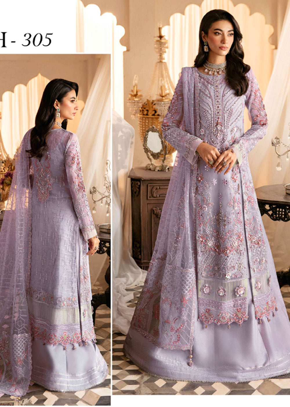 R-305 - Unstitched - Wedding Collection Vol 3 by Ramsha 2024 - Memsaab Online