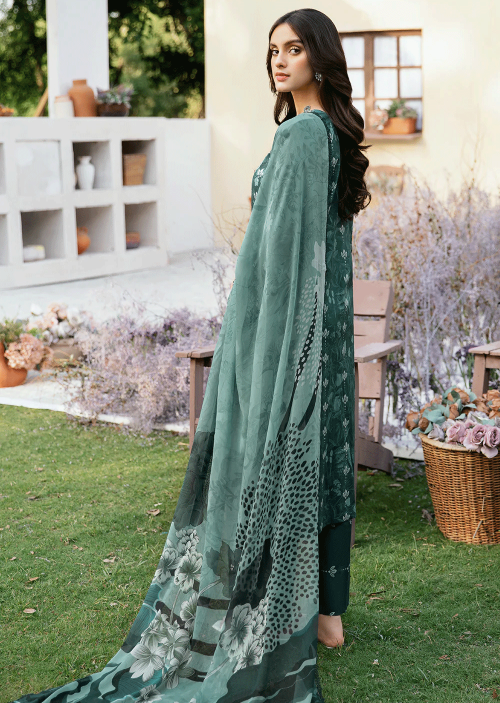 N-505 - Unstitched - Ramsha Rangrez Lawn Collection Vol 5 2024 - Memsaab Online