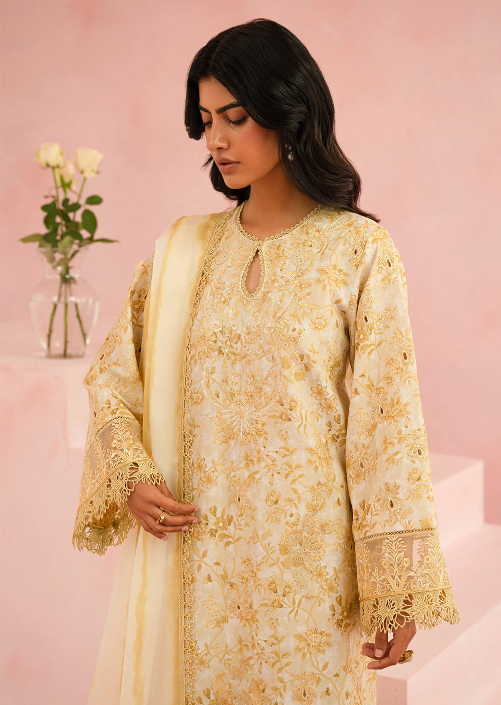 AVCT-05- Unstitched - Floral Charm Collection by Afrozeh 2024 - Memsaab Online