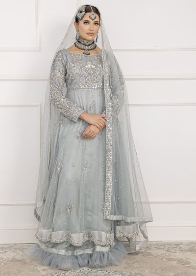 SRB1205 - Rehana - Duck Blue Sehrish.B Designer - Memsaab Online