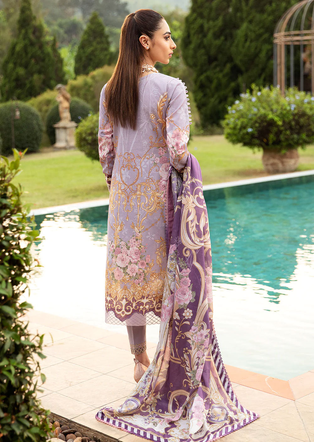 GL2405 - Lavande - Unstitched - Gulaal Lawn Collection 2024 - Memsaab Online