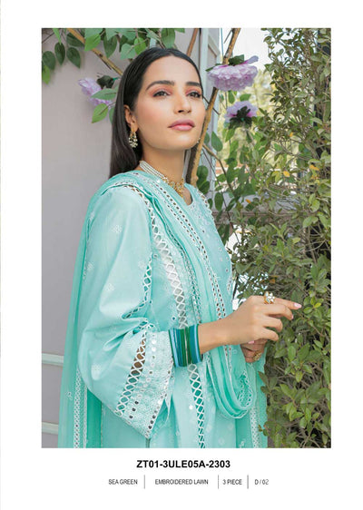 ZT-05 - Unstitched - Tishnagi Collection by Zarizaa 2023 - Memsaab Online