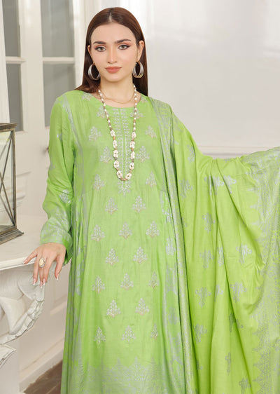 AMT4805 - Green Readymade Lawn Suit - Memsaab Online