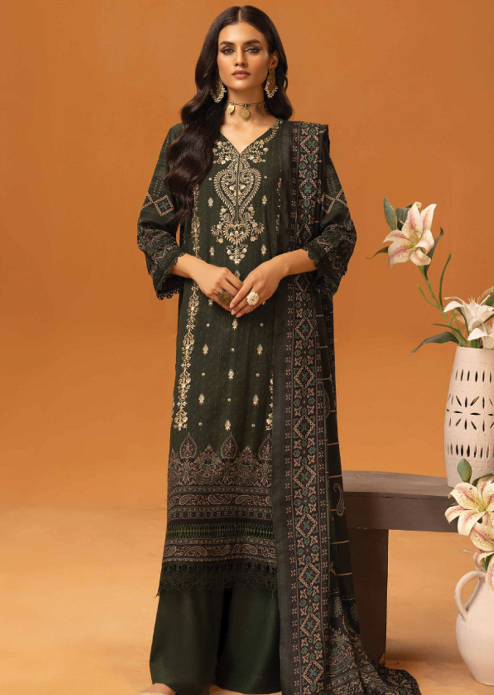 JH-190 - Unstitched - Roop Collection by Johra 2024 - Memsaab Online