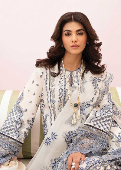 ACL-05 - Snow Lagoon - Unstitched - Chickenkari Lawn Collection by Afrozeh 2023 - Memsaab Online