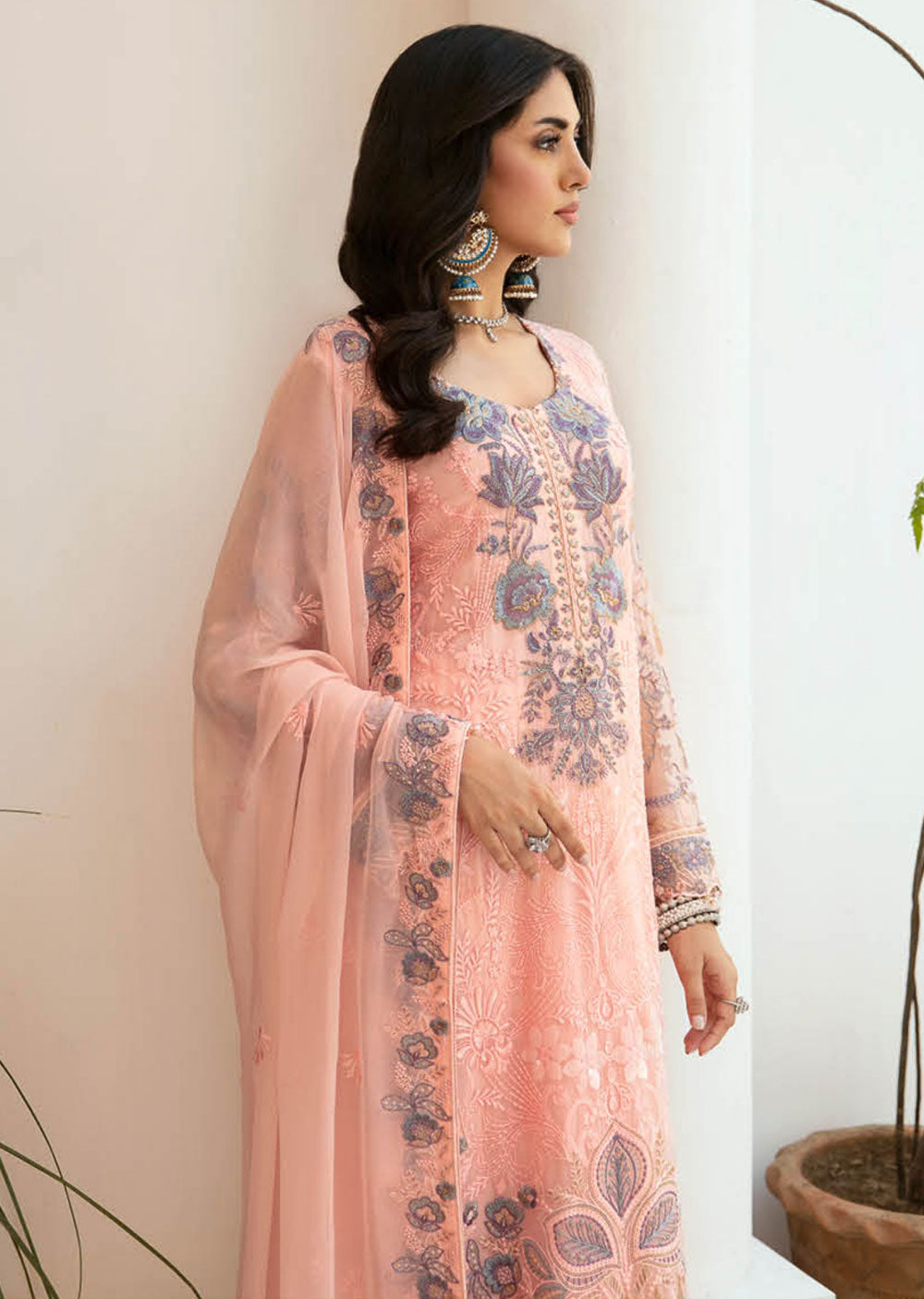 F-2605-R - Readymade - Ramsha Chiffon Collection Vol 26 2024 - Memsaab Online