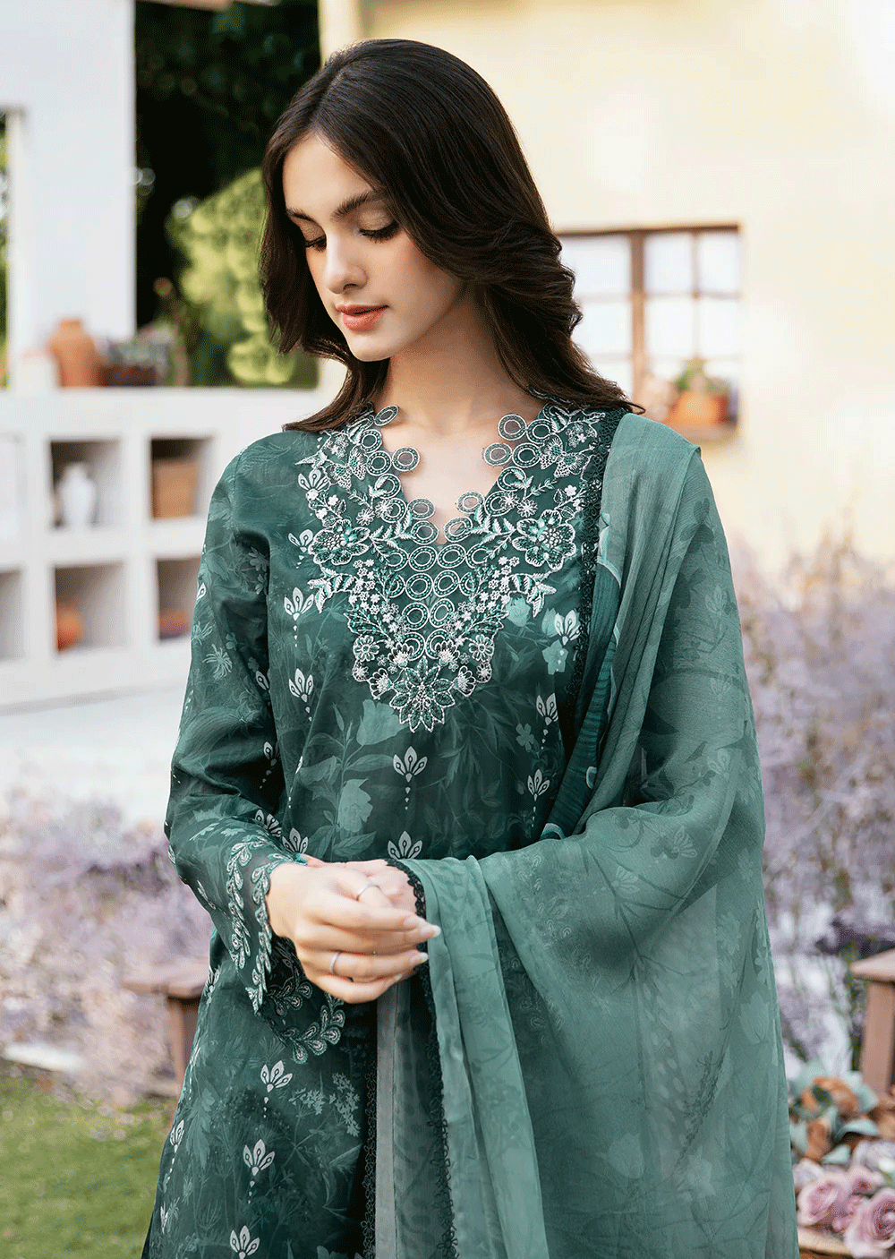 N-505 - Unstitched - Ramsha Rangrez Lawn Collection Vol 5 2024 - Memsaab Online