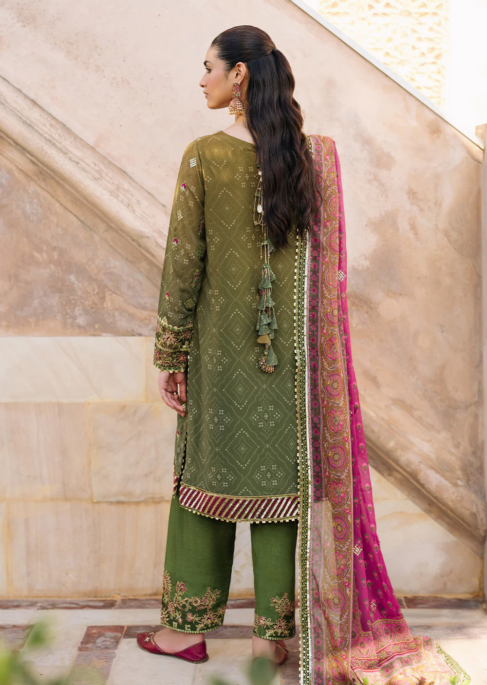 IZKN-05 - Readymade - Bandhani Chiffon Collection by Iznik 2025 - Memsaab Online