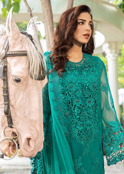 MPC-24-105 - Unstitched - Maria B Embroidered Chiffon 2024 - Memsaab Online