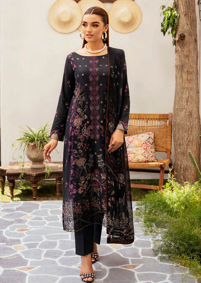 L-1205 - Unstitched - Ramsha Mashaal Luxury Lawn Vol 12 2024 - Memsaab Online