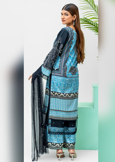 RMJ-05 - Readymade - Rangz Printed Lawn Suit 2025 - Memsaab Online