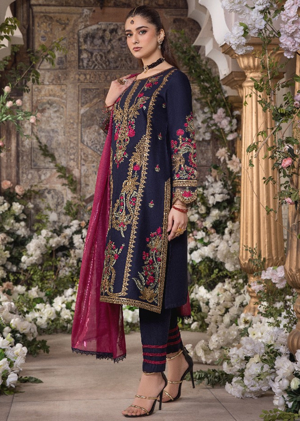 HSS-305 - Blue - Readymade - Heeras Suit 2025 - Memsaab Online