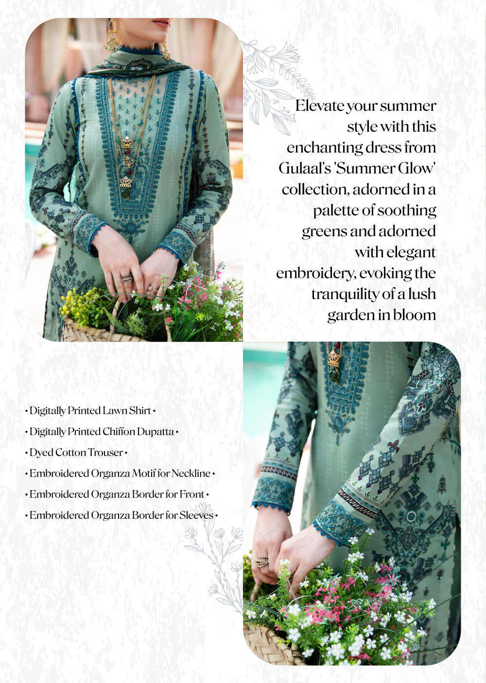 GLL-24V-05 - ANADIYA - Unstitched - The Summer Glow Lawn Collection 2024 - Memsaab Online