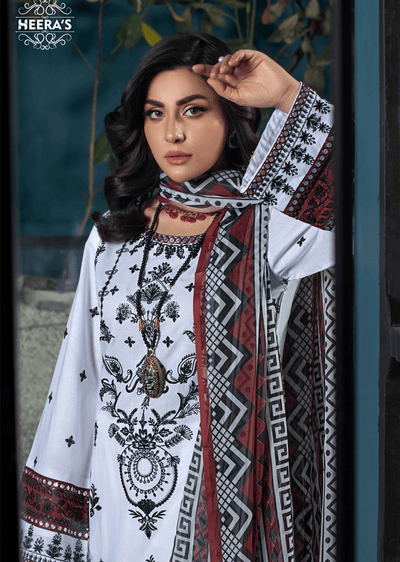 HSS-201 - Readymade - Luxury Embroidered Heeras Suit - Memsaab Online