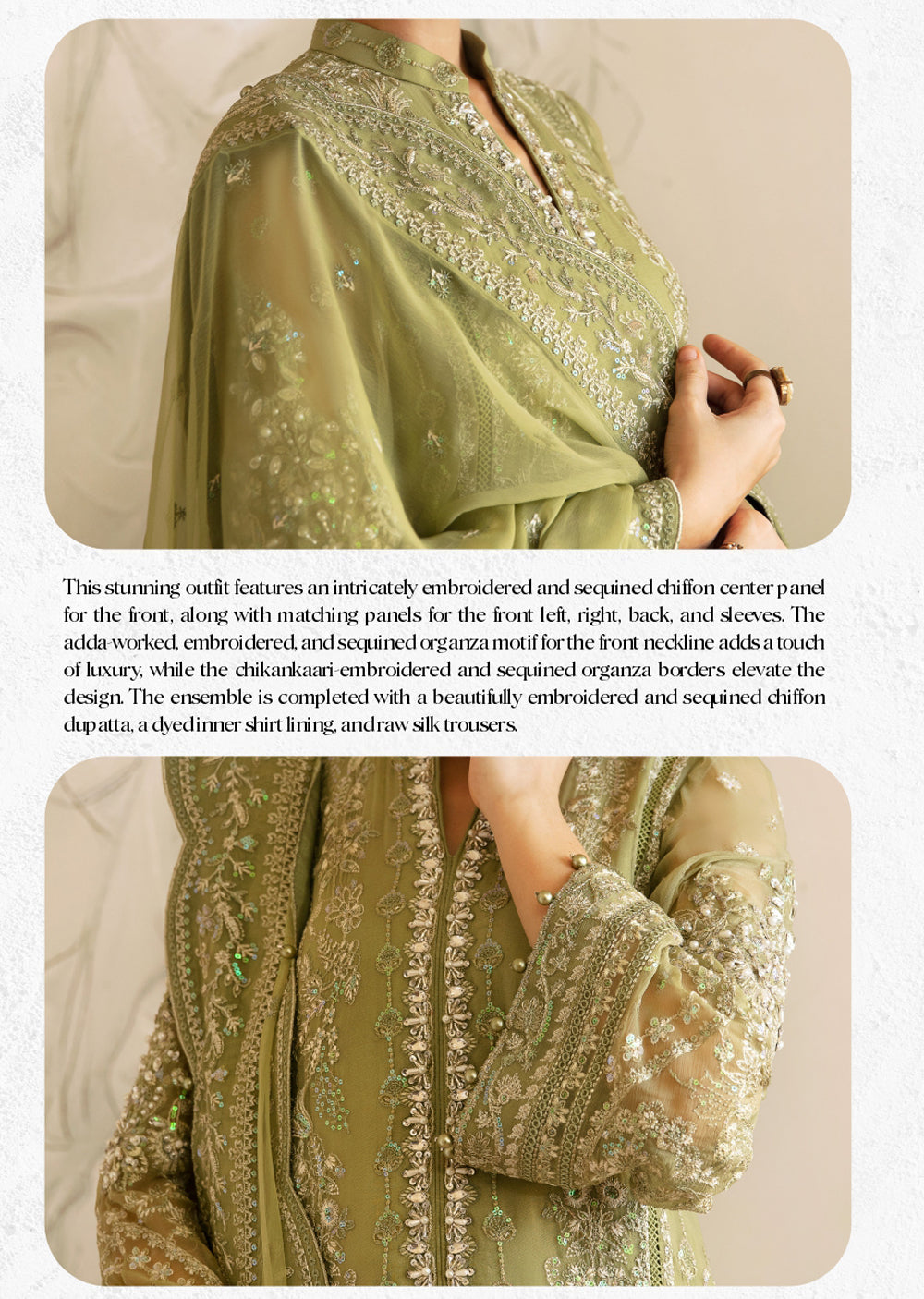 GLEC-05-R - Almendra - Readymade - Gulaal Embroidered Chiffon Collection 2024 - Memsaab Online