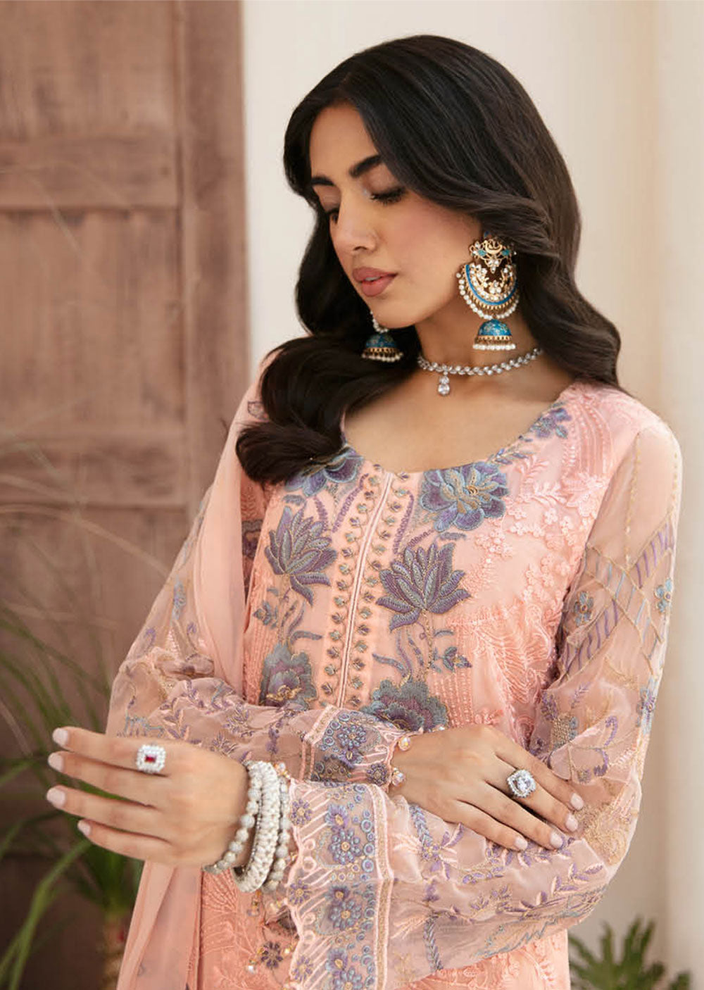 F-2605-R - Readymade - Ramsha Chiffon Collection Vol 26 2024 - Memsaab Online