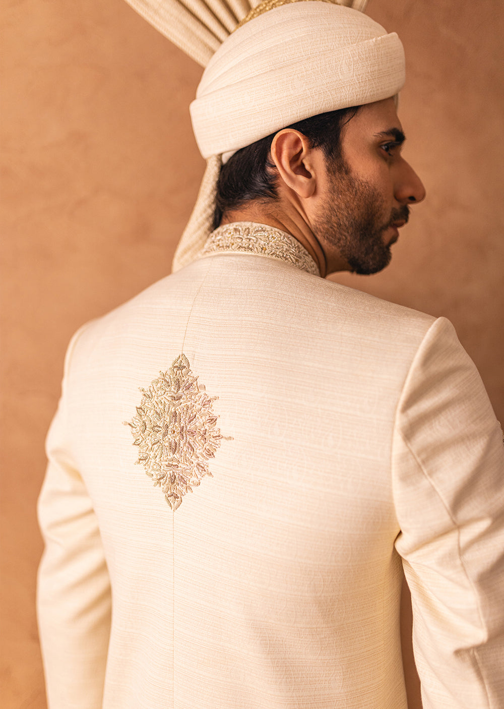 SHR-05 - offwhite - Readymade Mens Sherwani 2024 - Memsaab Online