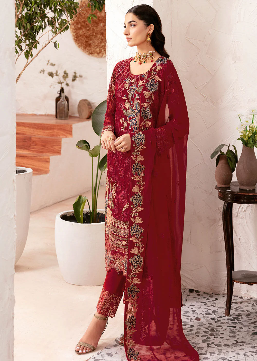 D-1205 - Unstitched - Rangoon by Ramsha Chiffon Collection Vol 12 2024 - Memsaab Online