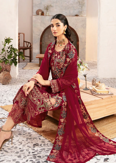 D-1205 - Unstitched - Rangoon by Ramsha Chiffon Collection Vol 12 2024 - Memsaab Online