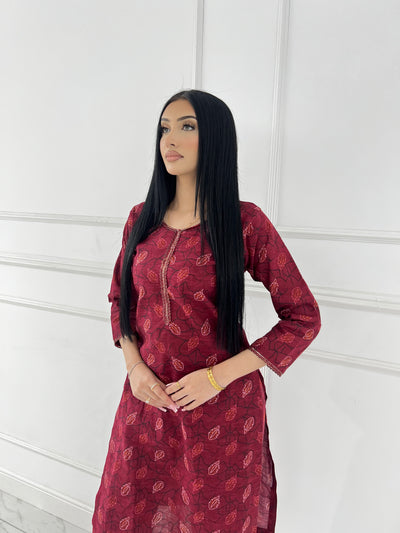 SLMN-34 Readymade Khaddar Co-ord - Memsaab Online