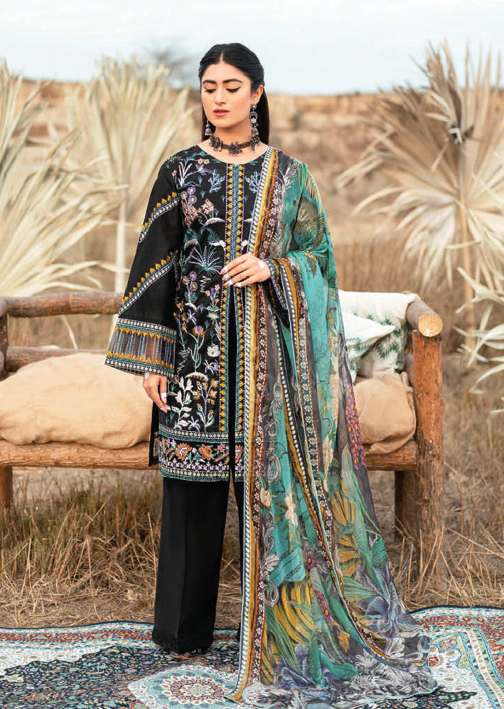 Y-601-R - Readymade - Ramsha Riwayat Luxury Lawn Vol 06 2023 - Memsaab Online