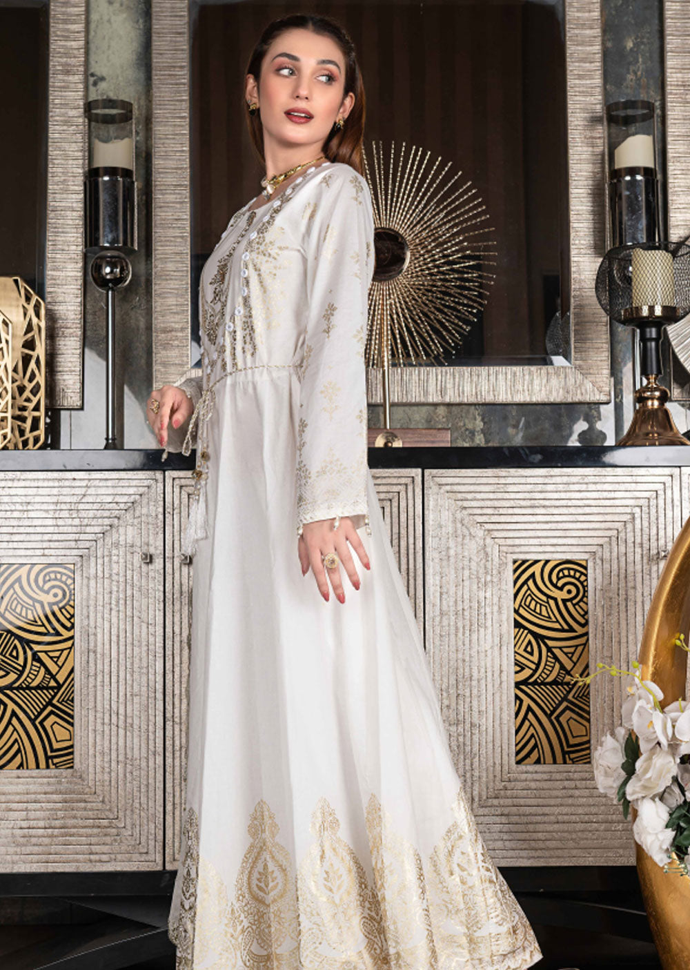 AL-601 - Readymade - Mother & Daughter Luxury Emboirdered Collection 2023 - Memsaab Online