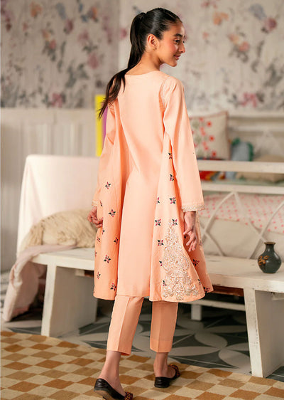 MS-24603 Peach Kids Designer Suit - Memsaab Online