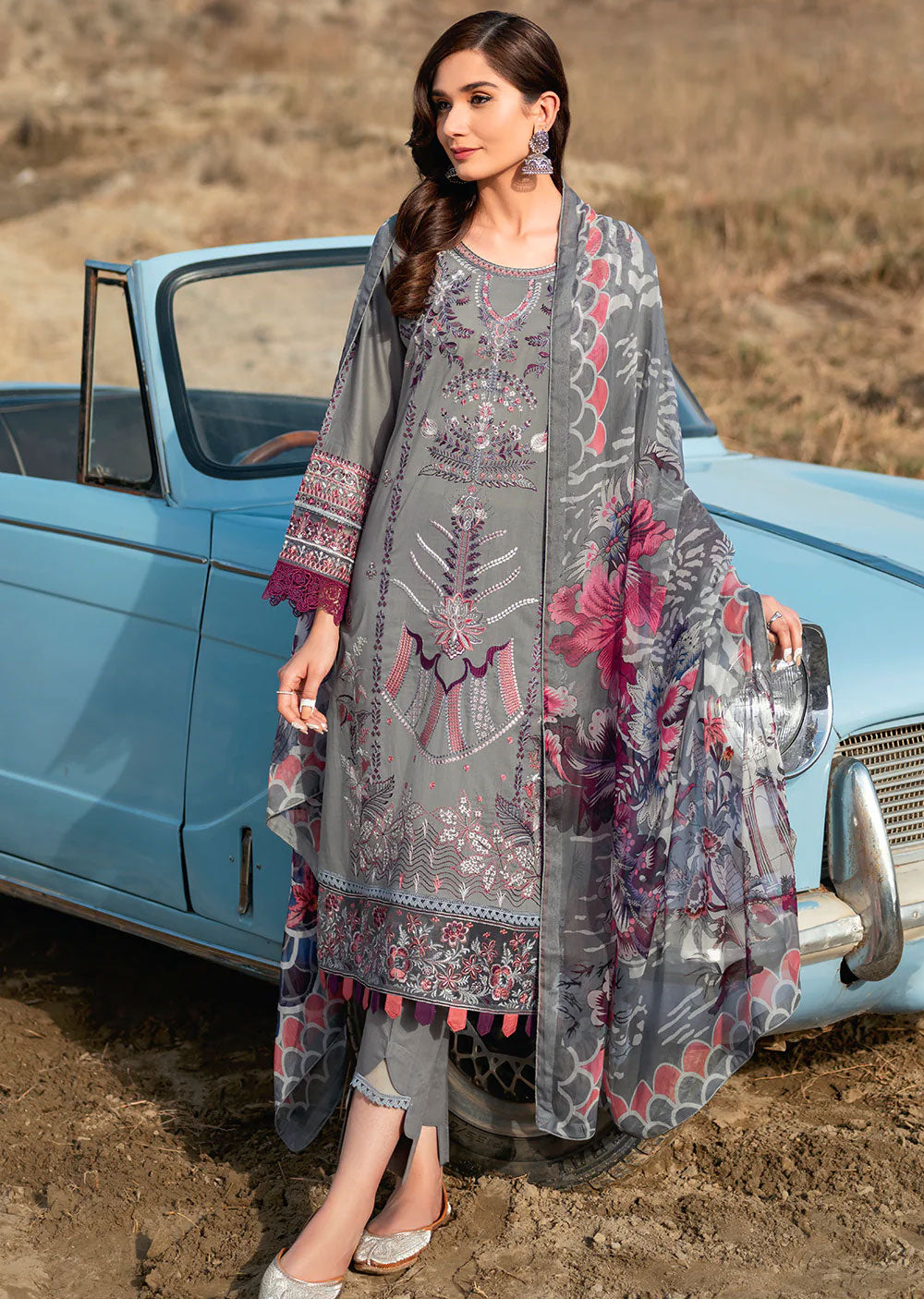 Y-604 - Unstitched - Ramsha Riwayat Luxury Lawn Vol 06 2023 - Memsaab Online