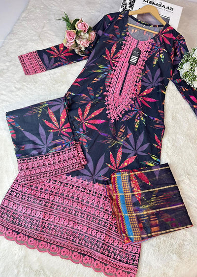 ASK604 Readymade Printed Lawn Suit - Memsaab Online