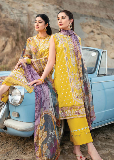 Y-609 - Unstitched - Ramsha Riwayat Luxury Lawn Vol 06 2023 - Memsaab Online