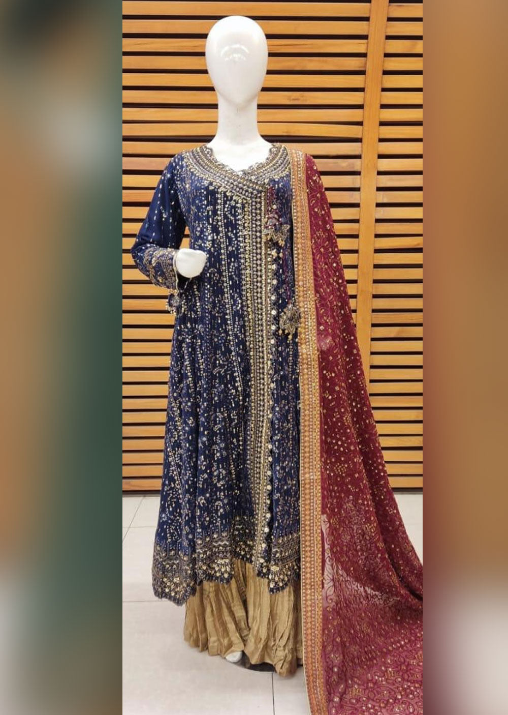 AL-3860 Readymade Blue Ally's Dress Mummy and Me - Memsaab Online